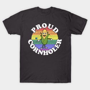 Retro LGBT Proud Cornholer Cornhole T-Shirt